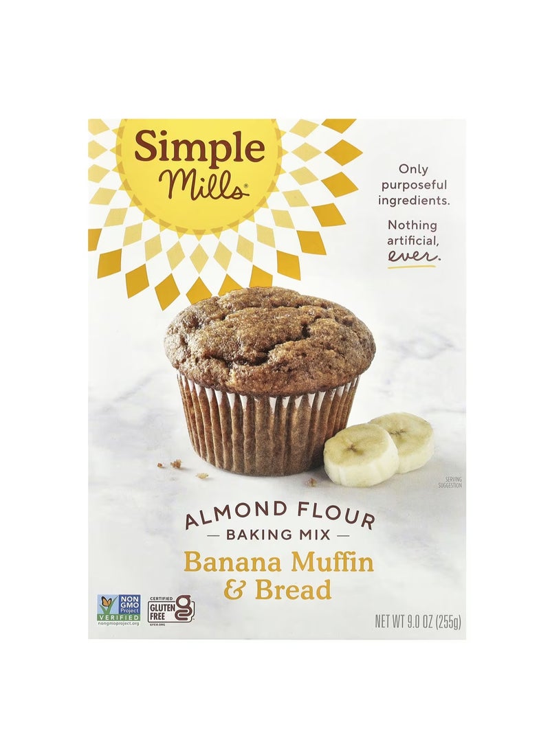 Simple Mills, Almond Flour Baking Mix, Banana Muffin & Bread, 9 oz (255 g)